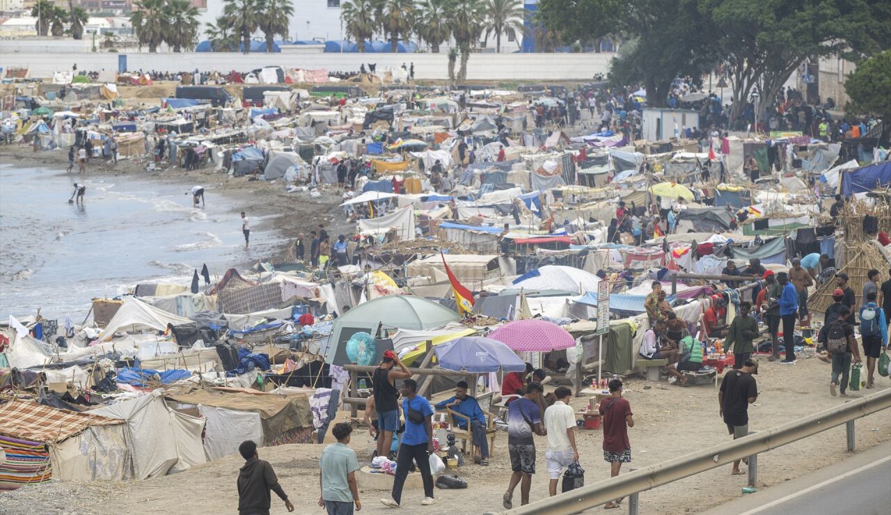 Imagen de archivo de la playa del Trampol&iacute;n en Ceuta