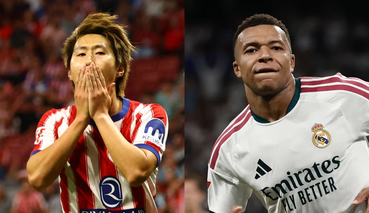 Lee Kang-in y Mbappé