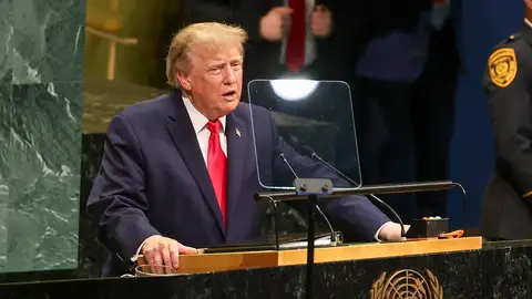 Donald Trump durante su discurso en la Asamblea de la ONU Donald Trump durante su discurso en la Asamblea de la ONU
