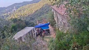 La casa donde se celebra la rave ilegal