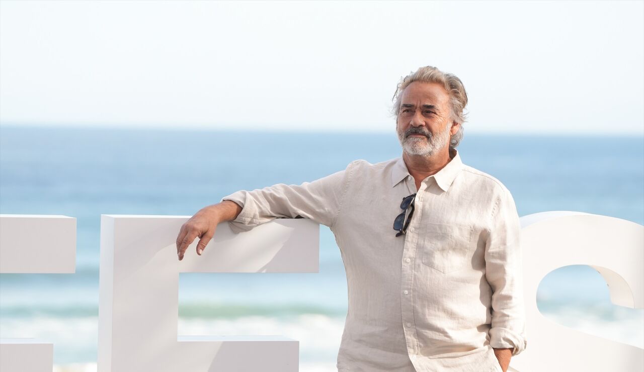 Eduard Fern&aacute;ndez, durante el photocall de la pel&iacute;cula 'El mal padre' 
