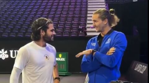 Carlos Alcaraz y Alexander Zverev, en Londres