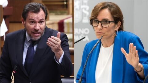 El ministro de Transportes, &Oacute;scar Puente, y la ministra de Sanidad, M&oacute;nica Garc&iacute;a 