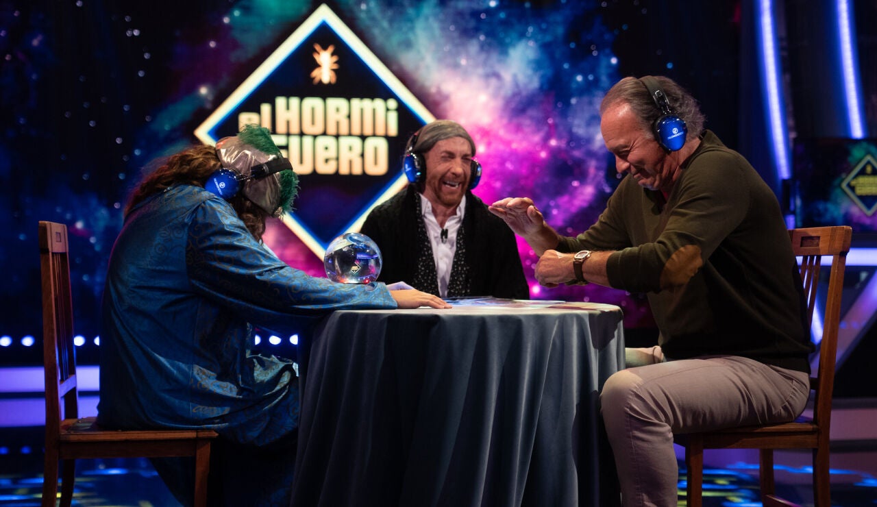 Esperansa Grasia, Pablo Motos y Bert&iacute;n Osborne en El Hormiguero