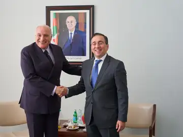 Albares y el ministro de Exteriores marroquí en la ONU Albares y el ministro de Exteriores marroquí en la ONU