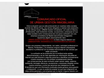 Comunicado de la inmobiliaria