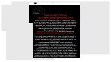 Comunicado de la inmobiliaria