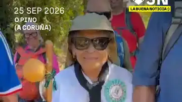 Rufi, la peregrina más veterana Rufi, la peregrina más veterana
