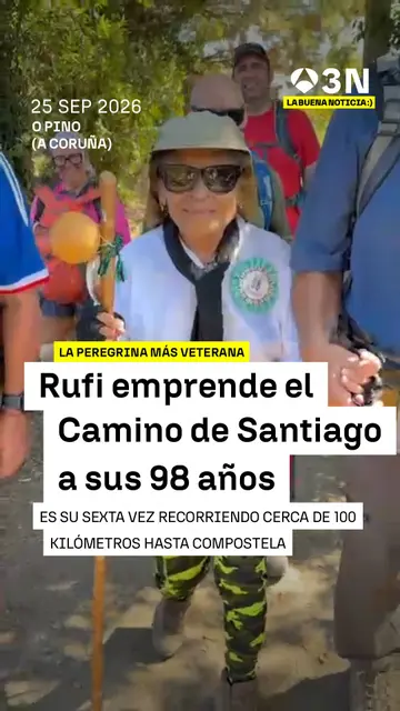 Rufi, la peregrina más veterana Rufi, la peregrina más veterana