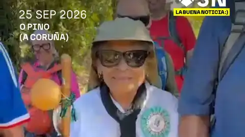 Rufi, la peregrina más veterana Rufi, la peregrina más veterana