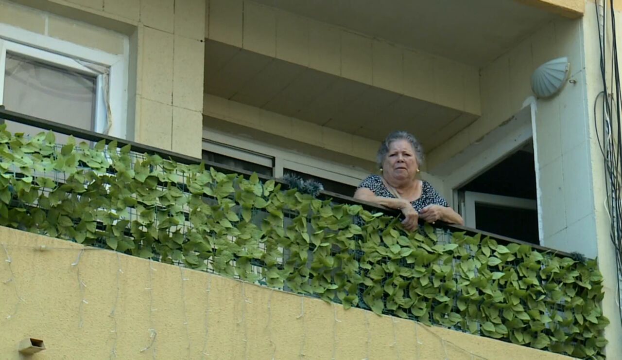 Fina desde su balc&oacute;n