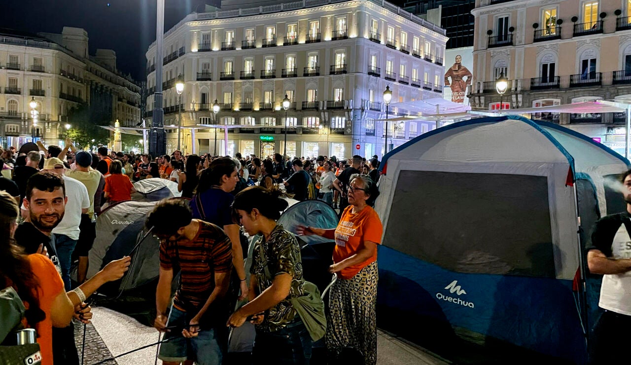 Acampada en la Puerta del Sol