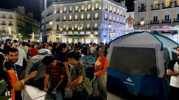 Acampada en la Puerta del Sol
