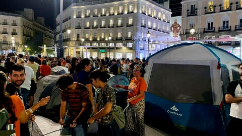 Acampada en la Puerta del Sol