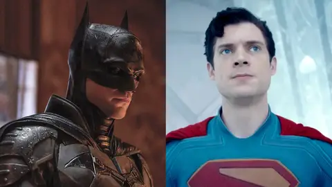 Robert Pattinson en The Batman y David Corenswet en Superman Robert Pattinson en The Batman y David Corenswet en Superman