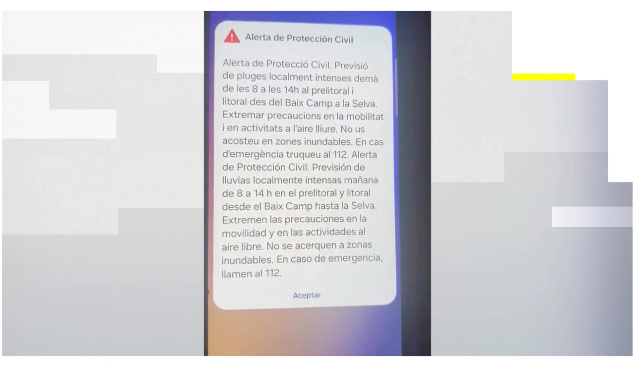 Mensaje de alerta