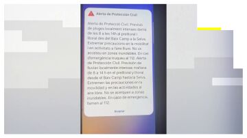 Mensaje de alerta