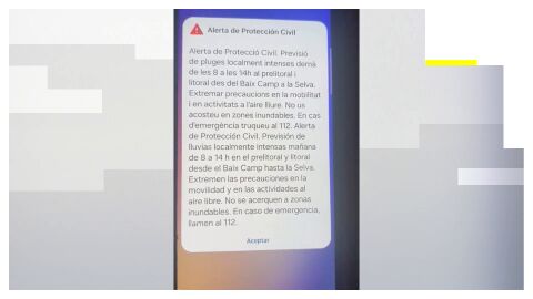 Mensaje de alerta