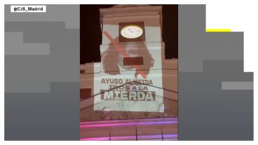Cartel de la acampada en Sol