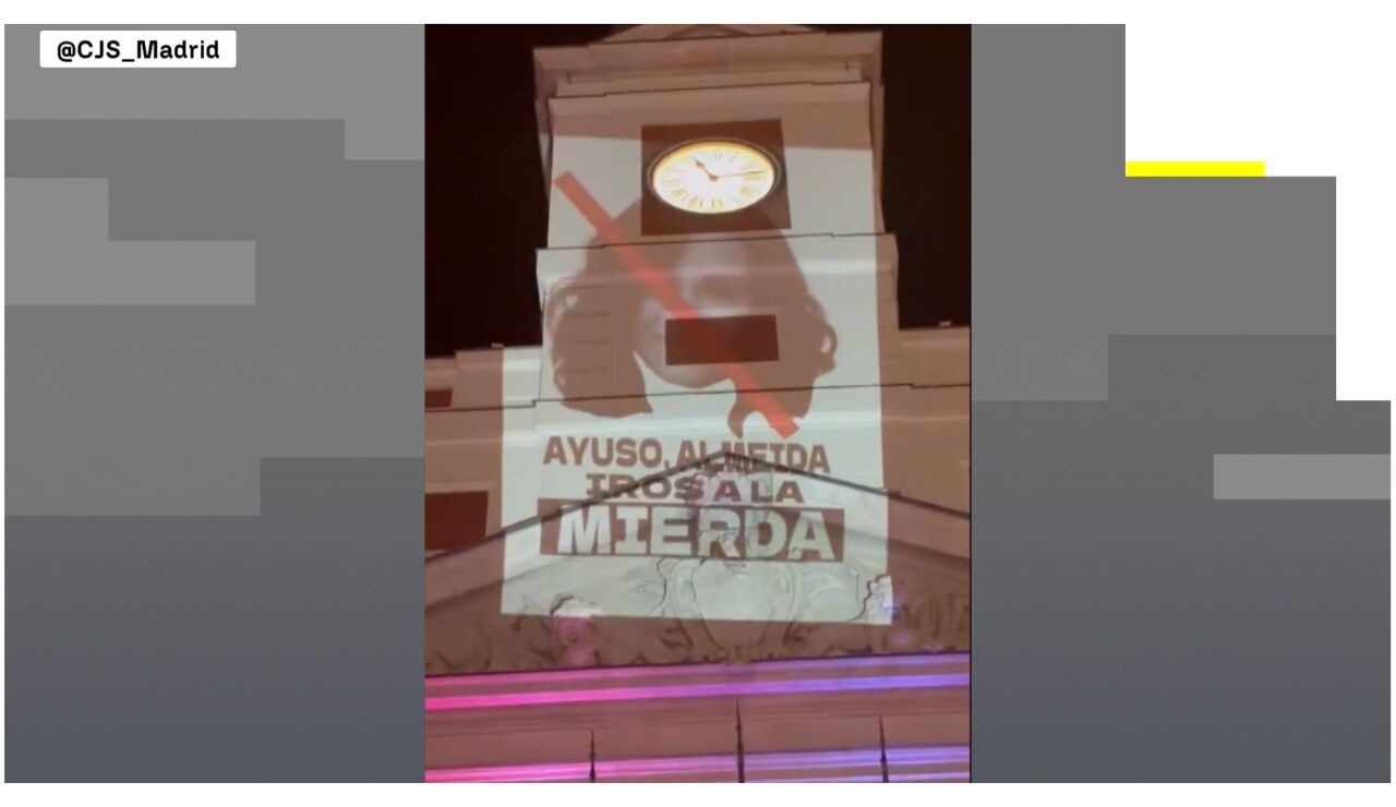 Cartel de la acampada en Sol
