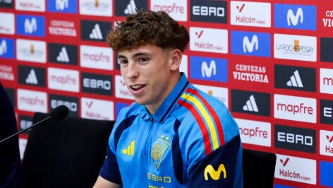 V&iacute;ctor Mu&ntilde;oz, en la sala de prensa de Las Rozas