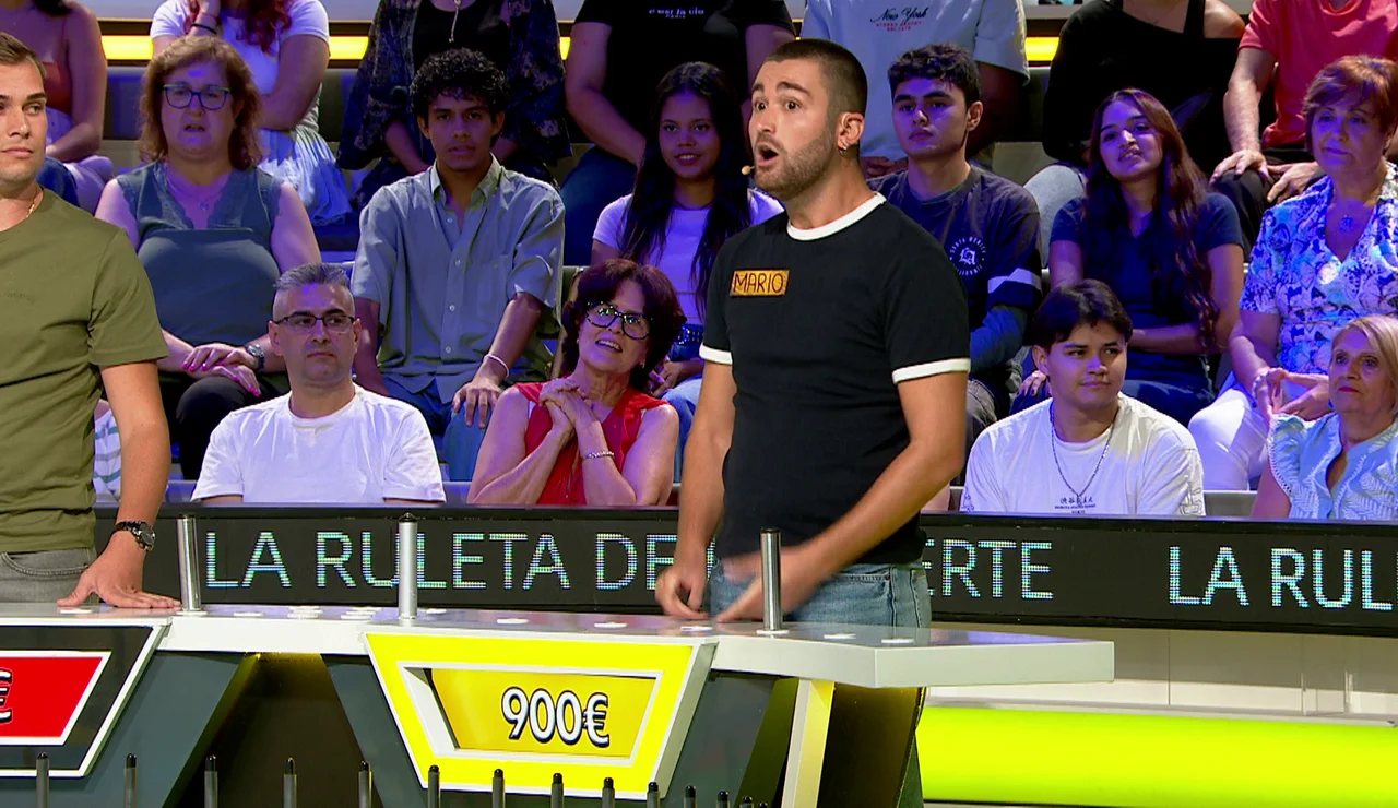 Mario en La ruleta de la suerte