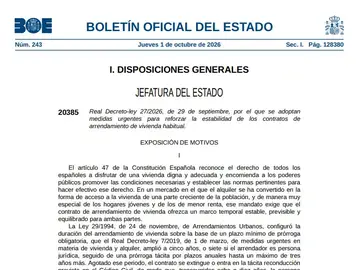 BOE del día 1 de octubre de 2026 BOE del día 1 de octubre de 2026
