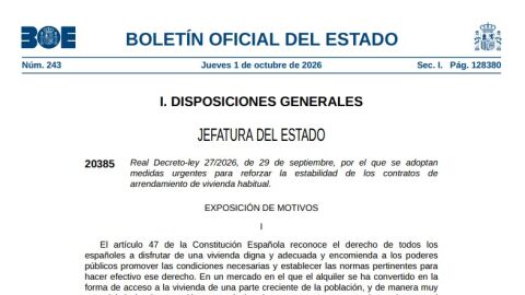BOE del d&iacute;a 1 de octubre de 2026