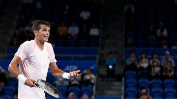 Rafa J&oacute;dar gesticula en su partido ante Vallejo en Tokio