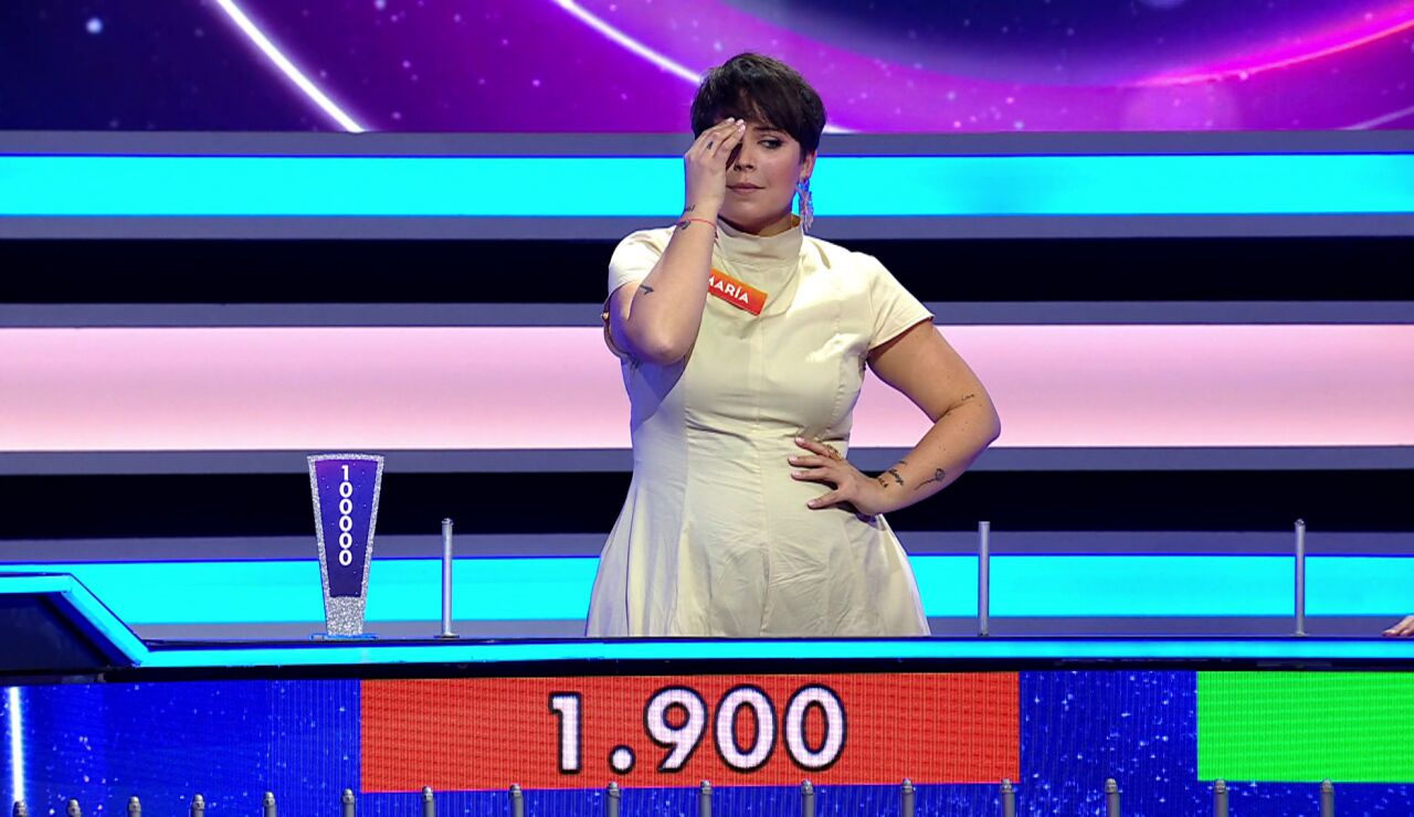 Mar&iacute;a en La ruleta de la suerte noche