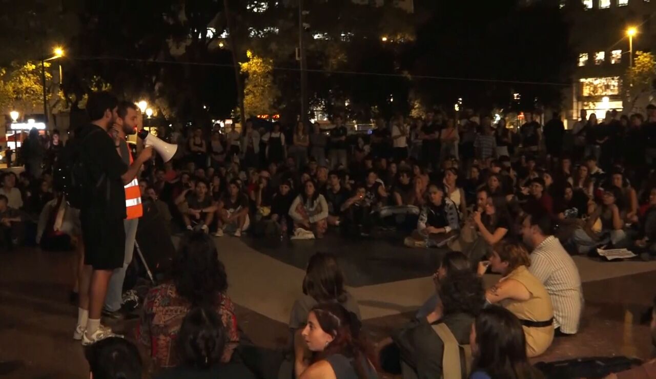 Manifestantes en Barcelona