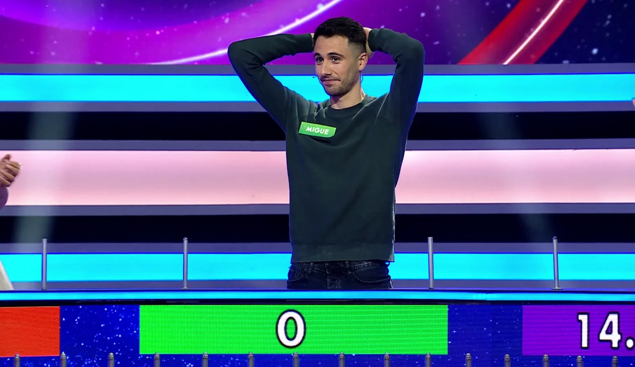 Migue en La ruleta de la suerte noche