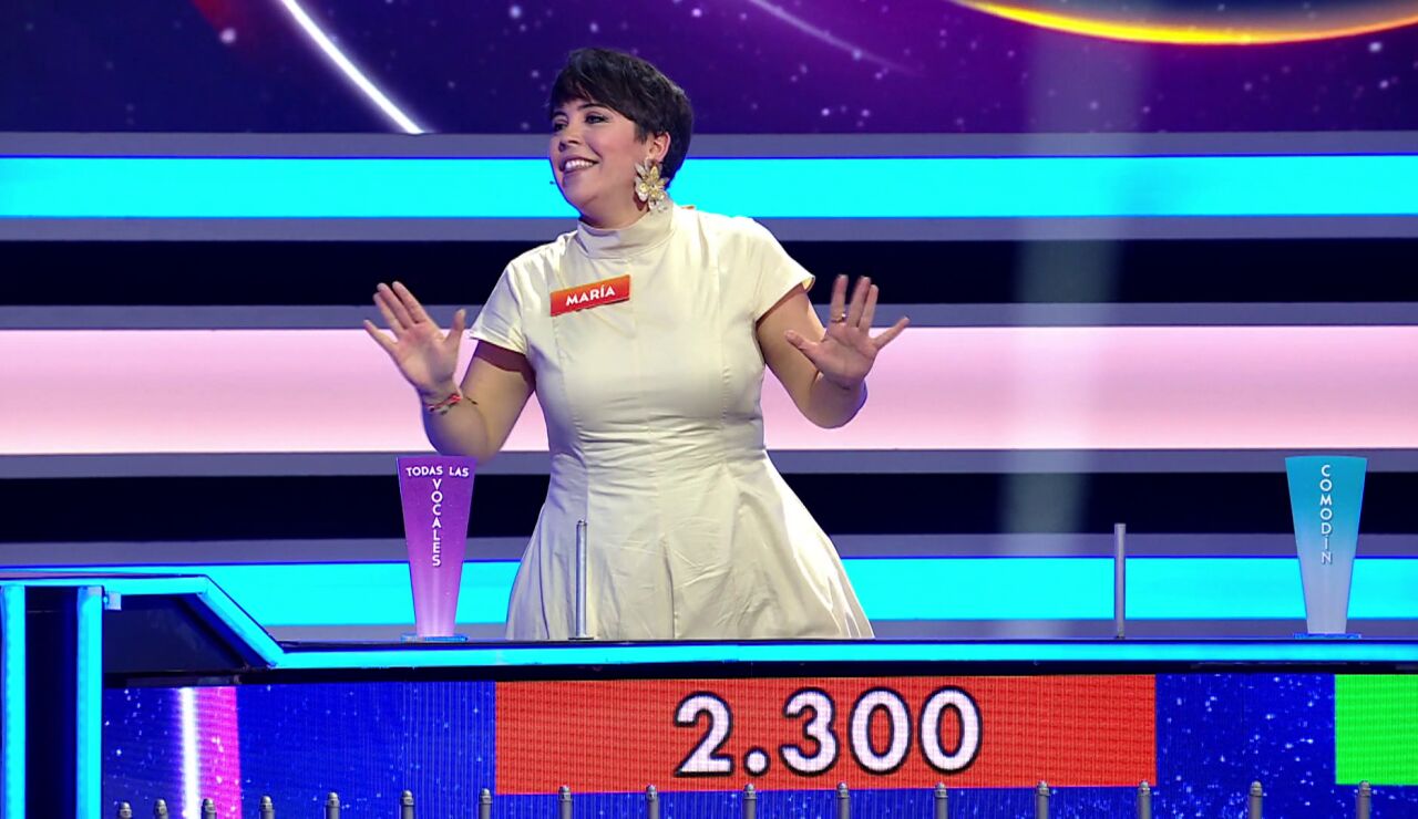 Mar&iacute;a en La ruleta de la suerte