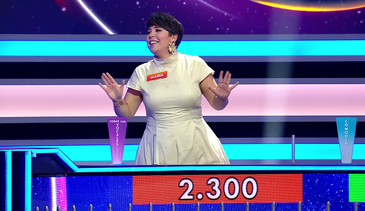 María en La ruleta de la suerte