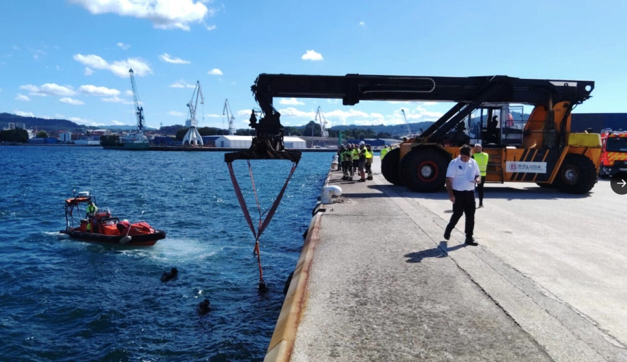 Lugar del accidente en Pontevedra
