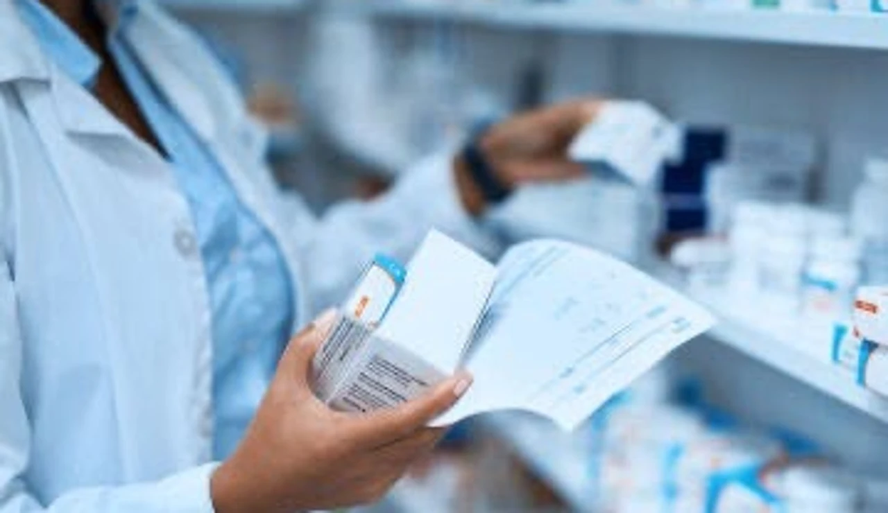 Imagen de archivo de una farmacéutica