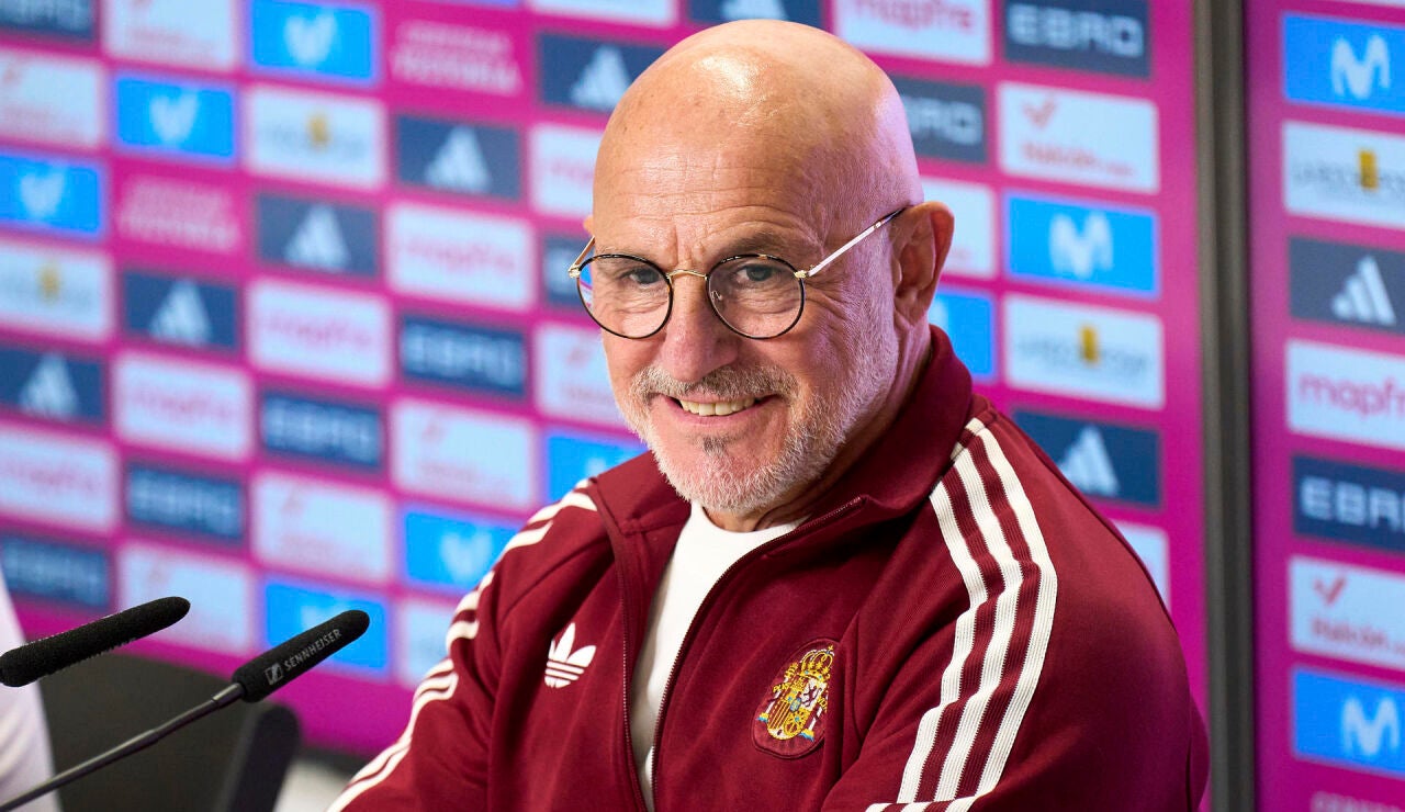Luis de la Fuente en rueda de prensa en Croacia