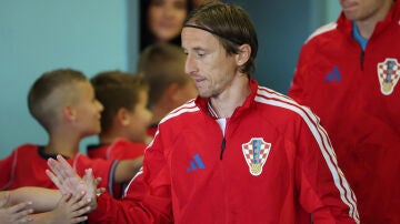 Luka Modric en el partido contra Inglaterra
