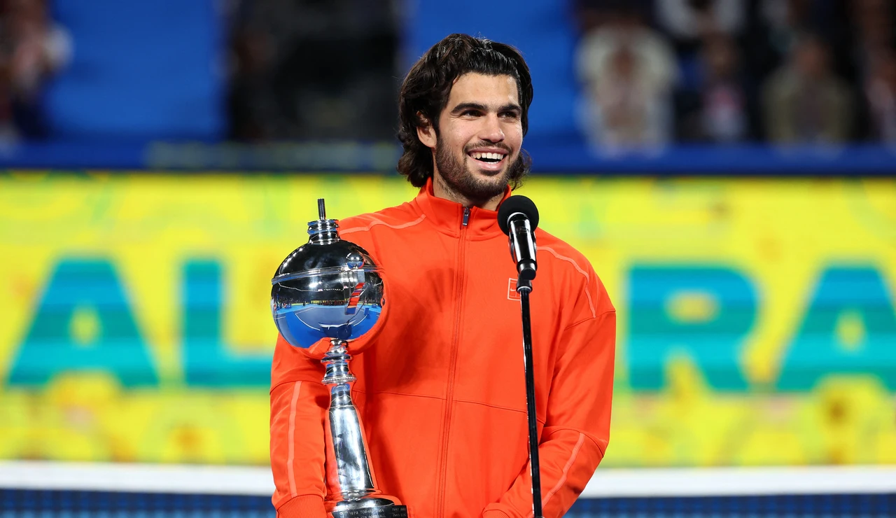 Carlos Alcaraz, tras ganar el título en Tokio
