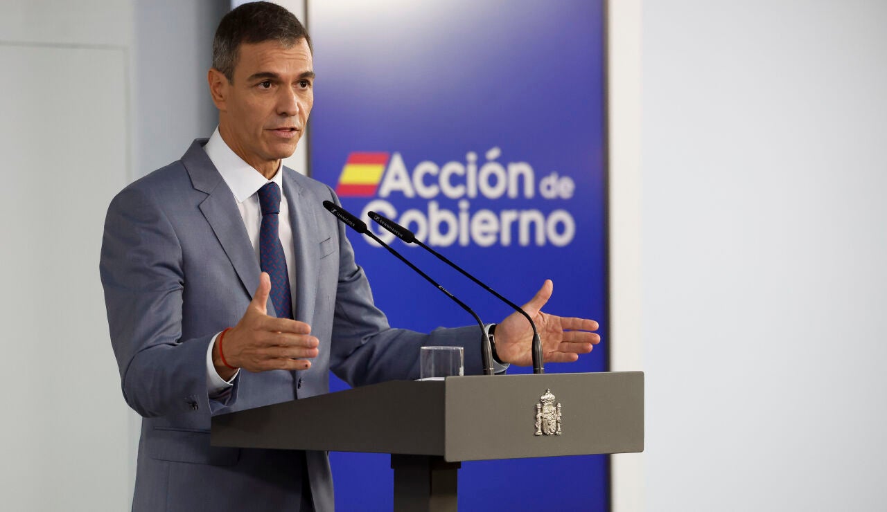 El presidente del Gobierno, Pedro S&aacute;nchez, comparece en rueda de prensa tras la reuni&oacute;n del Consejo de Ministros