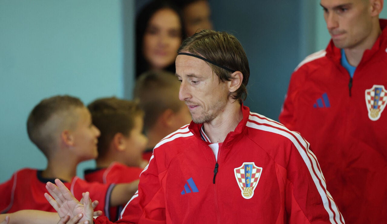 Luka Modric, antes de un partido con Croacia