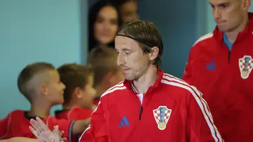 Luka Modric, antes de un partido con Croacia Luka Modric, antes de un partido con Croacia