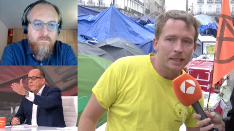 Sim&oacute;n, manifestante que acampa en Sol