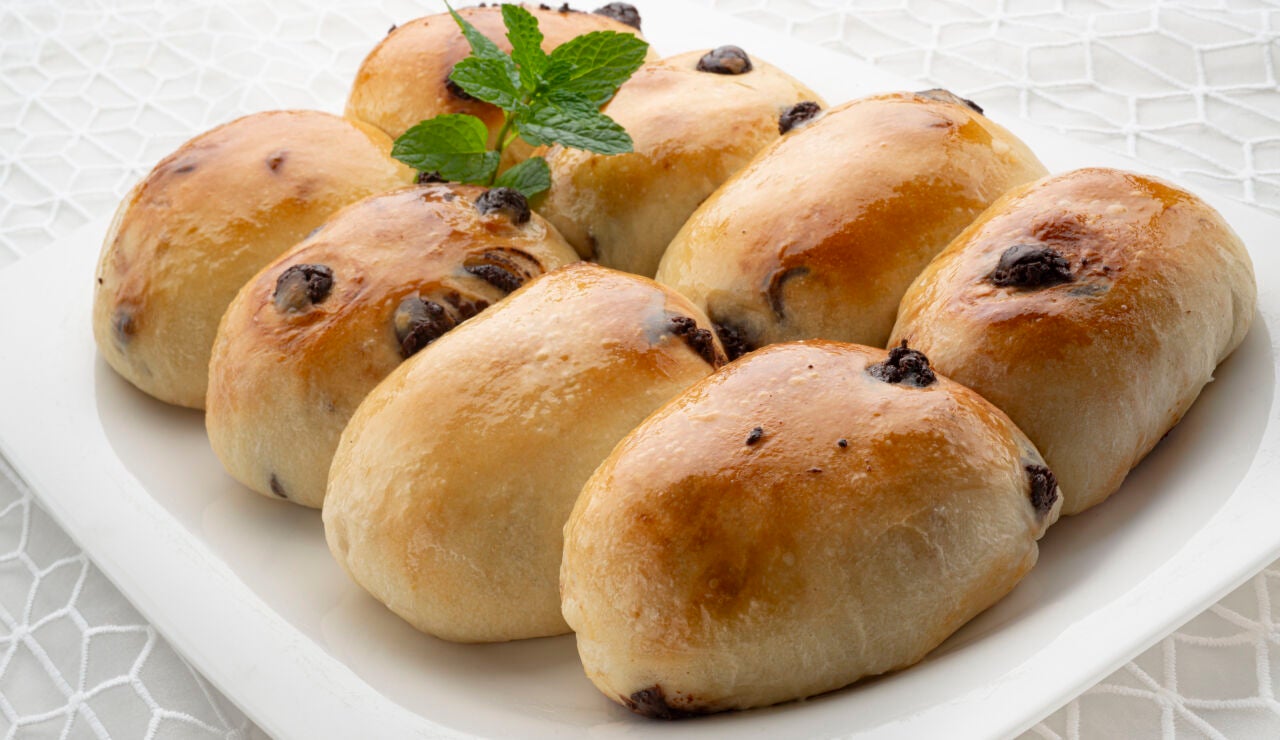 Receta de bollo de leche con chocolate en texturas