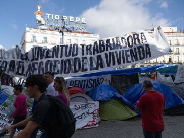 Imagen de la acampada en Sol 