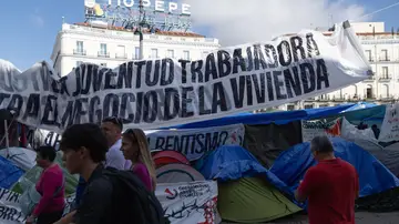 Imagen de la acampada en Sol Imagen de la acampada en Sol