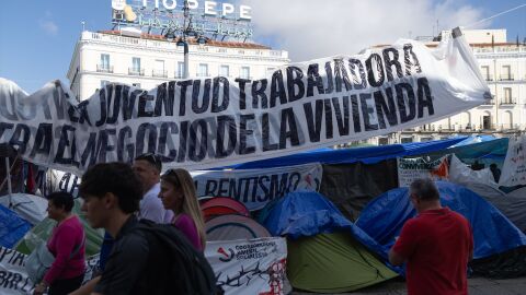 Imagen de la acampada en Sol 