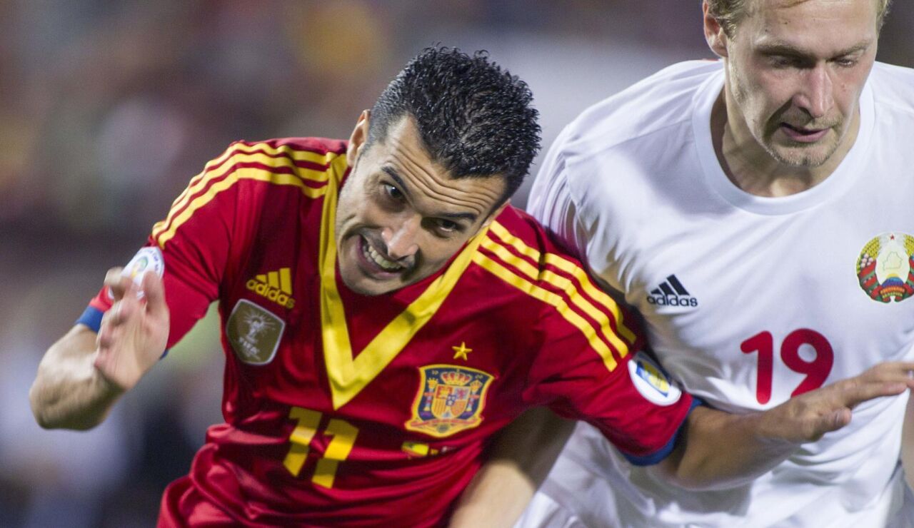 'Pedrito' en un partido con la Selecci&oacute;n en 2013
