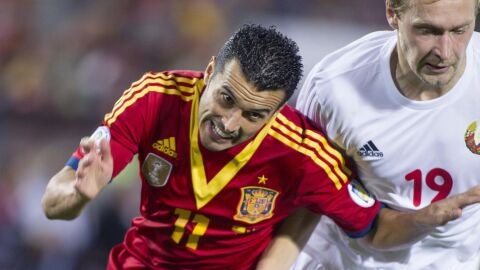 'Pedrito' en un partido con la Selecci&oacute;n en 2013