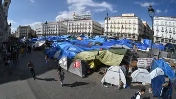 Imagen de la acampada en Sol Imagen de la acampada en Sol